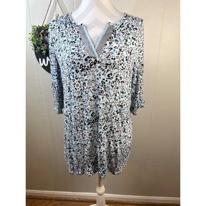 Nicole By Nicole Miller Womens Animal Print Blouse M